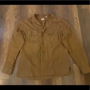 Uniqlo Men’s Shirt Camp Collar Size M Beige